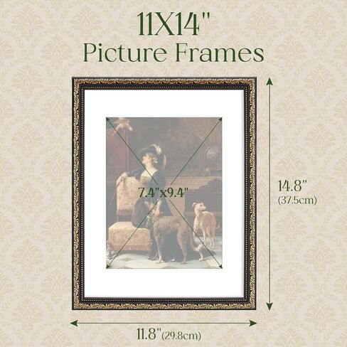 TWING Poster Frames 16X20 Picture Frames Sets of 3, Display pictures 11x14 with Mat or 16 x 20 without Mat, Black Frame For Wall Gallery Set Mounting in Kuwait