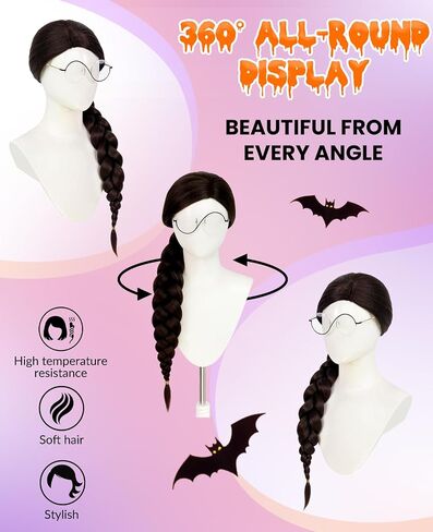 Swooflia Blue Ponytail Wig for Women & Cosplay Accessories - Convenient Set Includes Adjustable Wig Cap, Hair Clips, Cosplay Wig for Halloween, Costume, Party and Daily Use (Wig2-28) in Saudi Arabia