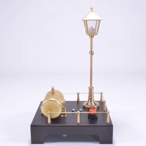 Retrol SE-01 Full Metal Beam Steam Engine Kit That Works, 84PCS Stationary Model with Horizontal Boiler & Lamp Scene Retro Mini Engine Gift for Adults in Saudi Arabia