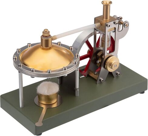 مجموعة محرك بخاري ذات شعاع معدني كامل من ريترول SE-01 تعمل، 84 قطعة نموذج ثابت مع غلاية أفقية ومشهد مصباح هدية محرك صغير قديم للبالغين in Kuwait