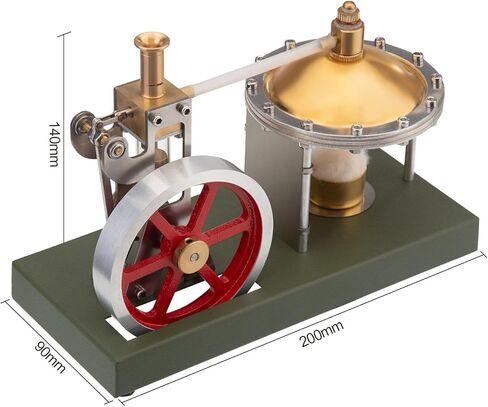 مجموعة محرك بخاري ذات شعاع معدني كامل من ريترول SE-01 تعمل، 84 قطعة نموذج ثابت مع غلاية أفقية ومشهد مصباح هدية محرك صغير قديم للبالغين in Kuwait