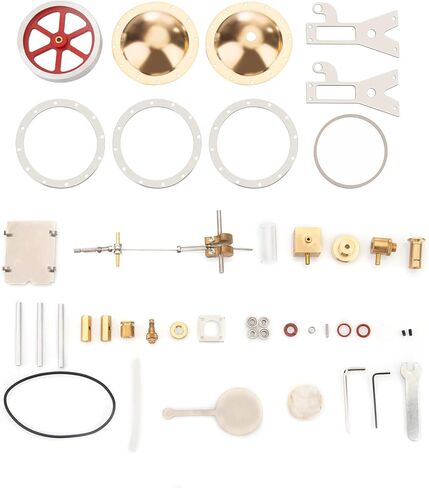 مجموعة محرك بخاري ذات شعاع معدني كامل من ريترول SE-01 تعمل، 84 قطعة نموذج ثابت مع غلاية أفقية ومشهد مصباح هدية محرك صغير قديم للبالغين in Kuwait