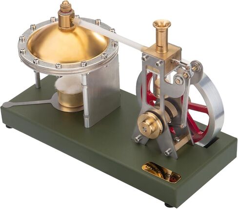 مجموعة محرك بخاري ذات شعاع معدني كامل من ريترول SE-01 تعمل، 84 قطعة نموذج ثابت مع غلاية أفقية ومشهد مصباح هدية محرك صغير قديم للبالغين in Kuwait