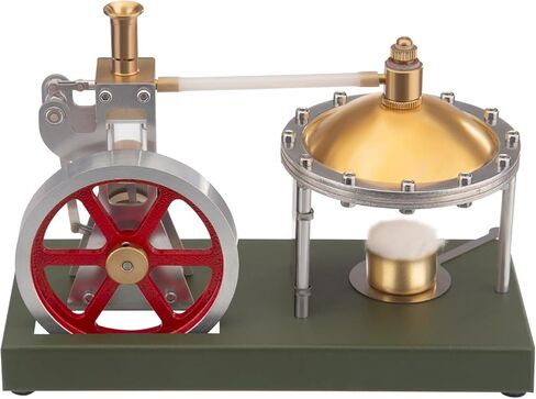 مجموعة محرك بخاري ذات شعاع معدني كامل من ريترول SE-01 تعمل، 84 قطعة نموذج ثابت مع غلاية أفقية ومشهد مصباح هدية محرك صغير قديم للبالغين in Kuwait