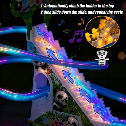 Santa Climbing Toy Set Electric Light Slide Climbing Toys for Automatic Stairs,Playful Santa Race Game Christmas Roller Climbing Toys with LED Light and Music for Toddlers Boys Girls in Saudi Arabia
