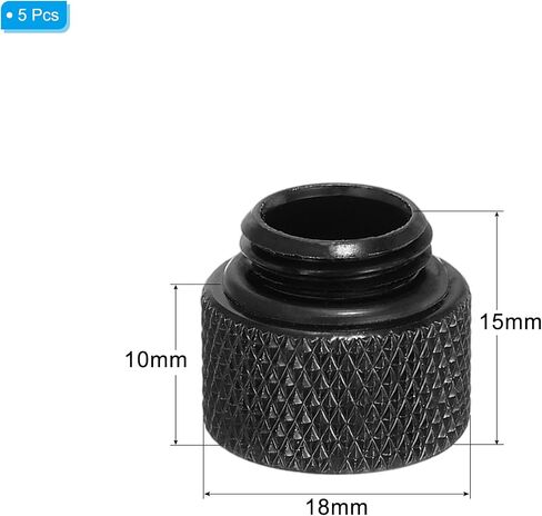 Uxcell ذكر إلى أنثى موسع تركيب G1/4 x 30mm لنظام تبريد المياه PC فضي 8 قطع in Saudi Arabia