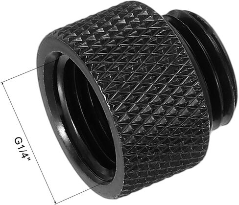 Uxcell ذكر إلى أنثى موسع تركيب G1/4 x 30mm لنظام تبريد المياه PC فضي 8 قطع in Saudi Arabia