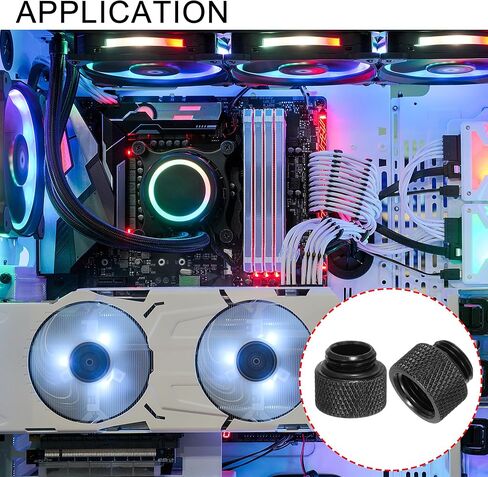Uxcell ذكر إلى أنثى موسع تركيب G1/4 x 30mm لنظام تبريد المياه PC فضي 8 قطع in Saudi Arabia