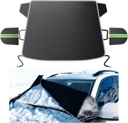 Purehorizon Snow Cover for car Windshield,[Heavy Winter Protection] Anti Snow, Ice, Frost and Water, [Military-Grade Protection] Universal Fit for All Cars, SUVs,-M in Saudi Arabia