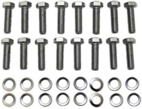 Chrome BB Chevy 16pc Intake Hex Head Bolt Kit AMC BBC V8 396-454 in Saudi Arabia