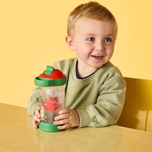 The First Years Bluey Sip & See Valentines Day Cup - Spill Proof Toddler Water Bottle with Floating Charm - Bluey Kids Cups with DropGuard - Toddler and Kids Valentines Day Gifts - 12 Ounces in Saudi Arabia
