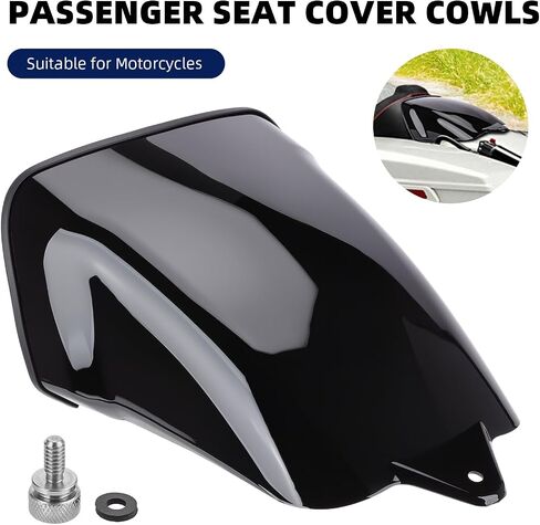 Rear Seat Cowls Cover for Harley Touring CVO Road Glide ST FLTRXSTSE/CVO Street Glide FLHXSE 2024 2025, Passenger Pillion Solo Seat Cowl ABS Plastic (Gloss Black) in Saudi Arabia