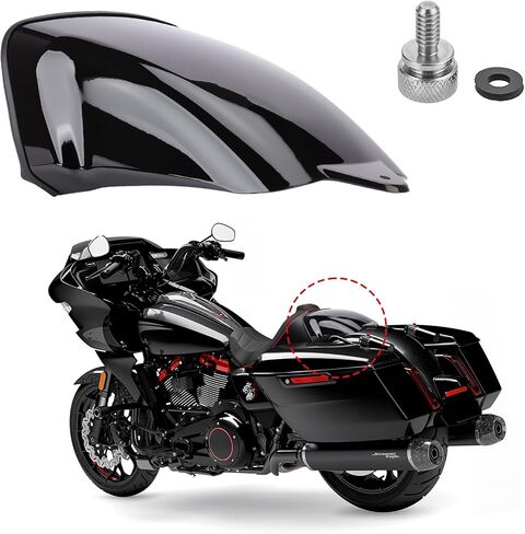 Rear Seat Cowls Cover for Harley Touring CVO Road Glide ST FLTRXSTSE/CVO Street Glide FLHXSE 2024 2025, Passenger Pillion Solo Seat Cowl ABS Plastic (Gloss Black) in Saudi Arabia