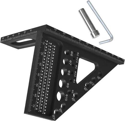 Triangle Measuring Tool with Build in Alignment Pin for Professional Woodworking and DIYer Crafting Detailed Projects Carpentry Triangle Ruler with Dowel Pin in Saudi Arabia