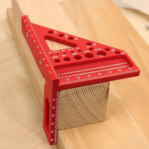 Triangle Measuring Tool with Build in Alignment Pin for Professional Woodworking and DIYer Crafting Detailed Projects Carpentry Triangle Ruler with Dowel Pin in Saudi Arabia