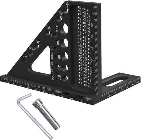Triangle Measuring Tool with Build in Alignment Pin for Professional Woodworking and DIYer Crafting Detailed Projects Carpentry Triangle Ruler with Dowel Pin in Saudi Arabia