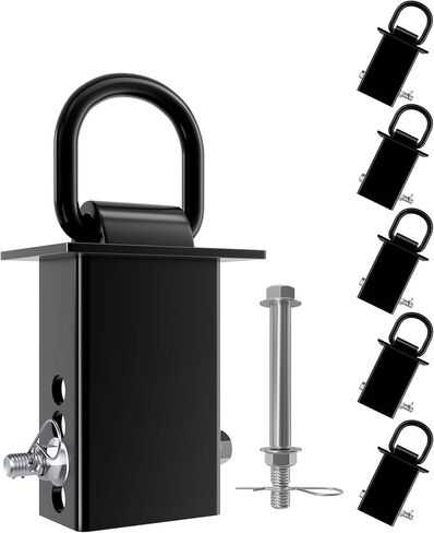 RETRUE 16200lbs Trailer Stake Pocket D Ring with Added Security Bolt Nut, Heavy Duty Removable Stake Pocket tie Down for Flatbed Trucks and Trailers, Utility Car Trailer Accessories 4PCS Black in Saudi Arabia