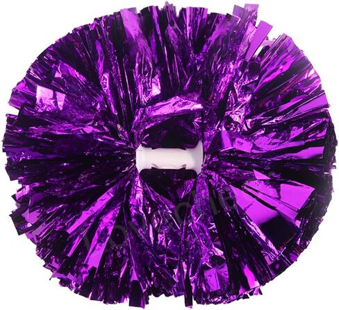 Lovecheer 2PCS Metallic Pom Poms Cheerleading with Baton Handle Cheer Pompoms for Kids Adults Team Sports Spirit Party Cheering in Saudi Arabia