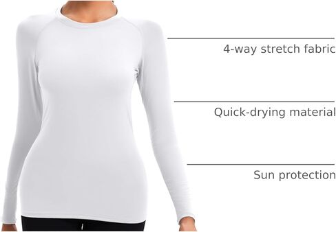 5 Pack Women's Compression Shirt Long Sleeve Workout Tops Athletic Baselayer Quick Dry Gym Yoga Running T-Shirt in Saudi Arabia