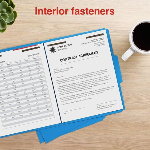 Staples Classification Folder, 3/4" Expansion, Letter Size, Blue, 50/Box (ST62545) in Saudi Arabia