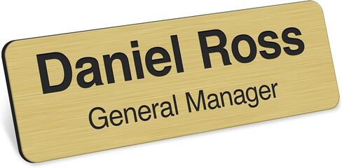 Name Tag, Magnetic Name Tags, Personalized Name Tags, 1" x 3", Durable Engravable Impact Acrylic Material, Made in The USA by My Sign Center (Classic Rectangle) in Saudi Arabia