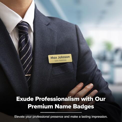 Name Tag, Magnetic Name Tags, Personalized Name Tags, 1" x 3", Durable Engravable Impact Acrylic Material, Made in The USA by My Sign Center (Classic Rectangle) in Saudi Arabia