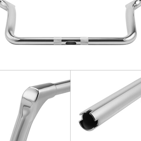 XMT-MOTO Ape Hangers المقود 13 بوصة مناسب لدراجة Harley Touring Street Road Glide 14-24 كروم in Kuwait