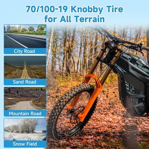 80/100-19 إطار الدراجة الترابية و 2.75/3.00-19 استبدال الأنبوب الداخلي ل Srron Light Bee X L1e Sur Ron Ultrabee Electric Dirt Bike Segway X260 Talaria Sting MX 8000W 60V 40AH Pro E-pike in Kuwait