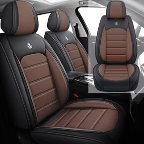 غطاء مقعد جلدي لسيارة Toyota Prius 2010-2023، أغطية مقاعد ناعمة مقاومة للماء، أغطية مقاعد الملحقات الداخلية وسادة هوائية لحماية السيارة متوافقة (أسود كلاسيكي، مجموعة كاملة مع وسادة) in Kuwait