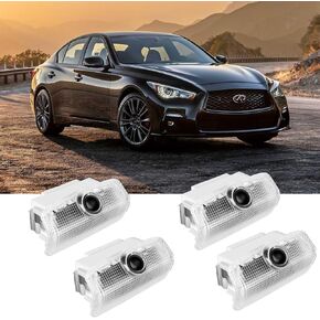 Never Fade Car Door Lights Logo, Compatible with Infiniti: Q40/50/60/70,QX50/56/60/70/80,EX25/35/37,M25/35/37/45/56,FX35/37/45/50,G25/35/37, Welcome Light Puddle Lamp Car Accessories - 2PCS in Saudi Arabia