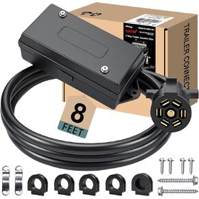 صندوق توصيل المقطورة ذو 7 اتجاهات، موصل أسلاك المقطورة شديد التحمل، صندوق توصيل كهربائي مقاوم للطقس لإعادة توصيل أسلاك التخييم والقوافل RV، صندوق وصلات 7 عصابة in Kuwait