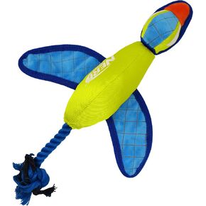Nerf Dog Large Nylon Launching Duck with Interactive Design, Blue (3473), for All Breed Sizes in Kuwait