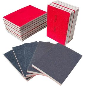 20 PCS 3 x 4 Inch 600 Grit Sanding Sponge - Ultra Fine Hook-and-Loop Backing Sanding Sponges Pads - Soft Foam Sand Block Wet Dry Sandpaper for Model Plastic Toy Drywall Metal Wood Furniture Polishing in Saudi Arabia