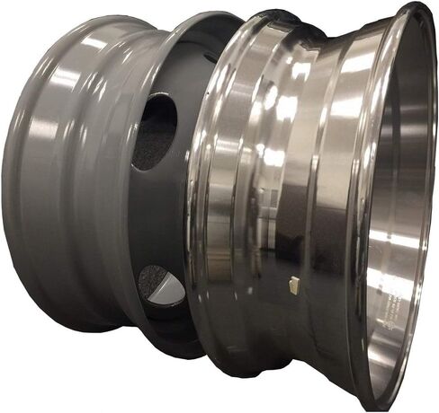 19.5" x6 aluminum wheels extra Polished Dual Wheel Package deal,PCD10HOLES X 7.25with lug nut and covers for 1987-1997 FORD F SUPER DUTY truck in Saudi Arabia