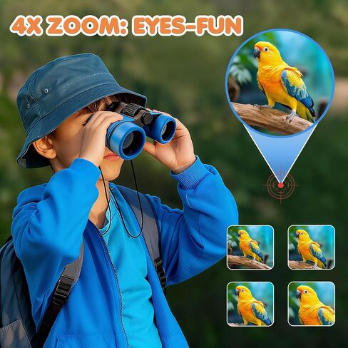 Binoculars Toys for Kids 3 4 5 6 Year Old Boys Girls Toddler Binoculars for Bird Watching Camping Hiking, Educational Learning Outdoor Toy, Halloween Christmas Birthday Gifts for Kid Ages 3-5 4-6 5-7 in Saudi Arabia