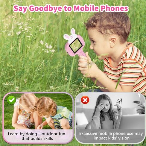 1000X Microscope for Kids with 16 Slides, 2.4" Handheld Digital Pocket Microscope, STEM Educational Science Toys for Christmas Birthday Gifts for 3+ 4 5 6 7 8 9 10 11 12 Year Old Boys Girls, Pink in Saudi Arabia
