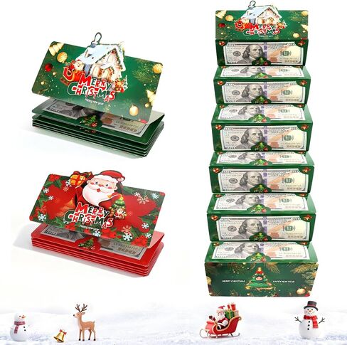 AIERSA 3Pcs Christmas Money Holders for Cash, Foldable Christmas Cash Gift Envelopes 10 Slots, Unique Multiple Checks Gift Card Book in Saudi Arabia
