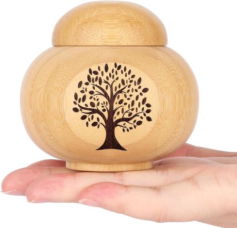 Small Wooden Urns for Human Pet Ashes,Memorial Cremation Urns for Human Ashes Adult Female Male,Decorative Urns Ash Container with Pattern Engraved,Hold Up to 50 Cubic Inch in Saudi Arabia