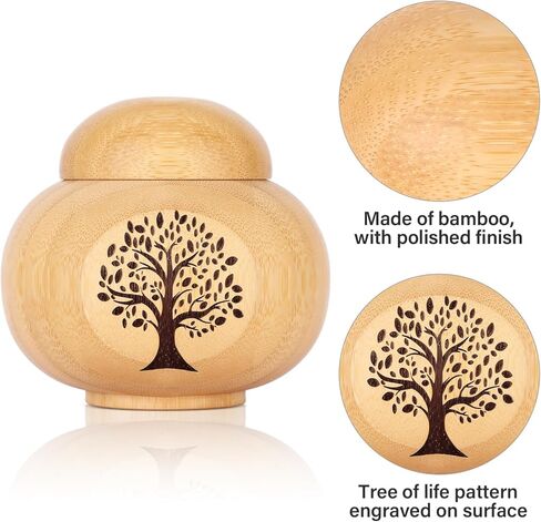 Small Wooden Urns for Human Pet Ashes,Memorial Cremation Urns for Human Ashes Adult Female Male,Decorative Urns Ash Container with Pattern Engraved,Hold Up to 50 Cubic Inch in Saudi Arabia
