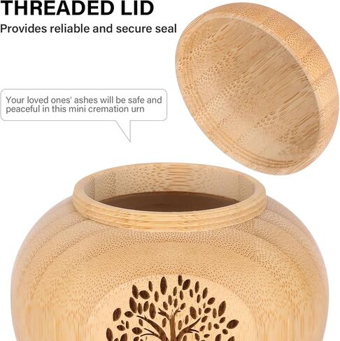 Small Wooden Urns for Human Pet Ashes,Memorial Cremation Urns for Human Ashes Adult Female Male,Decorative Urns Ash Container with Pattern Engraved,Hold Up to 50 Cubic Inch in Saudi Arabia