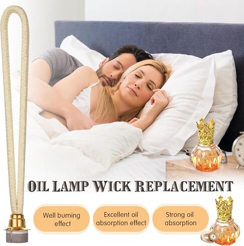 Maitys 6 Pieces Catalytic Wick Replacement Oil Lamp Wick Replacement Wick Catalytic Air Control Catalytic Burner Lamps Wick for Catalytic Burner Diffuser Aromatherapy, Silver, Gold in Kuwait