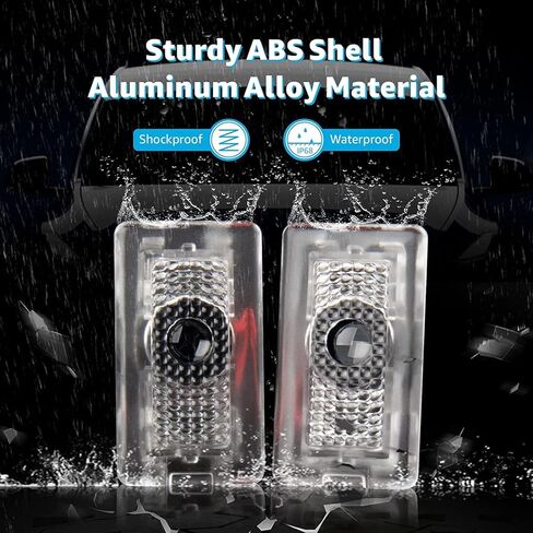 Car Led Logo Projector Puddle Lights for Tesla Model Y/3/S/X Accessories, No Fade 4K-HD Courtesy Welcome Lights (2 Pack) in Kuwait