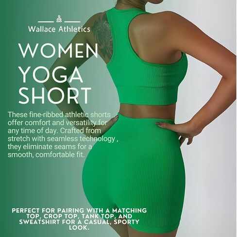 Custom Ribbed Yoga Shorts - Comfortable & Stylish Activewear for Women Short in Saudi Arabia