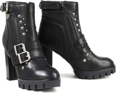 حذاء نسائي من Milwaukee Leather MBL9456 مصنوع من الجلد الأسود الفاخر مع أشرطة - 9 in Kuwait