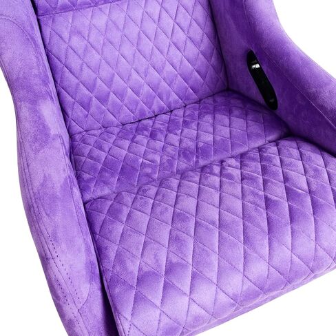 Size L Piece of Universal Fiber Glass Racing Bucket Seat, Purple Glitter Stronger Fiberglass Back w/Dual Lock Slider, Fit for Racing Simulator and Car Use in Saudi Arabia