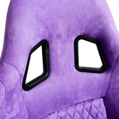 Size L Piece of Universal Fiber Glass Racing Bucket Seat, Purple Glitter Stronger Fiberglass Back w/Dual Lock Slider, Fit for Racing Simulator and Car Use in Saudi Arabia