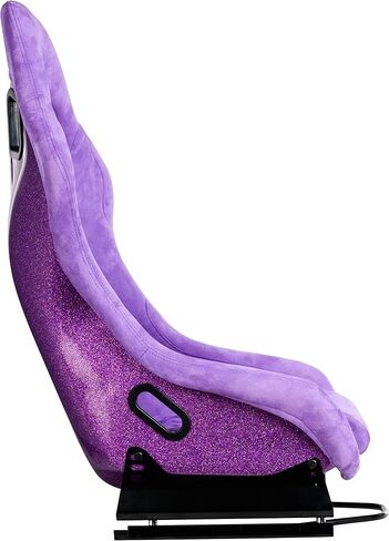 Size L Piece of Universal Fiber Glass Racing Bucket Seat, Purple Glitter Stronger Fiberglass Back w/Dual Lock Slider, Fit for Racing Simulator and Car Use in Saudi Arabia