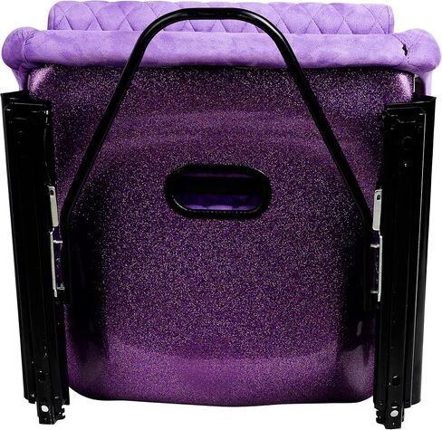 Size L Piece of Universal Fiber Glass Racing Bucket Seat, Purple Glitter Stronger Fiberglass Back w/Dual Lock Slider, Fit for Racing Simulator and Car Use in Saudi Arabia