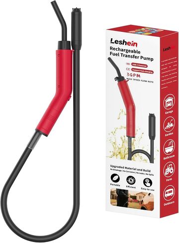 Fuel Transfer Pump 3GPM, USB Rechargeable Electric Siphon Pump for Gasoline Diesel Water, Portable Leakproof Gas Can Pump with Upgraded Hose Material & Build, Ultra-Fast Oil Transfer Pump in Saudi Arabia
