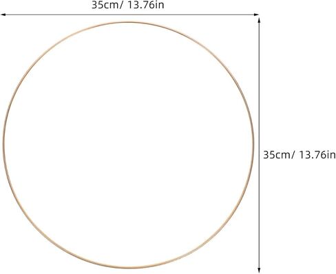 Toyvian 4pcs Metal Rings for Crafts - 13.76 inch Floral Hoop Wreath Macrame Gold Hoop Dream Catcher Ring for Making Wedding Wreath Decor DIY Crafts in Saudi Arabia